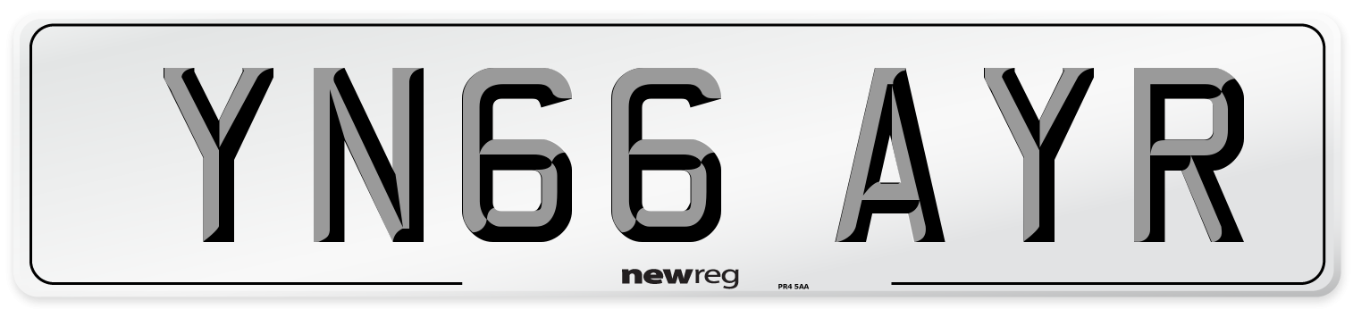 YN66 AYR Number Plate from New Reg